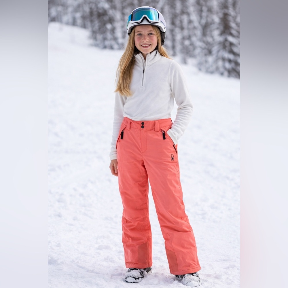 NWOT Spyder Coral Pink Snow Pants – Girls/Teen Size L